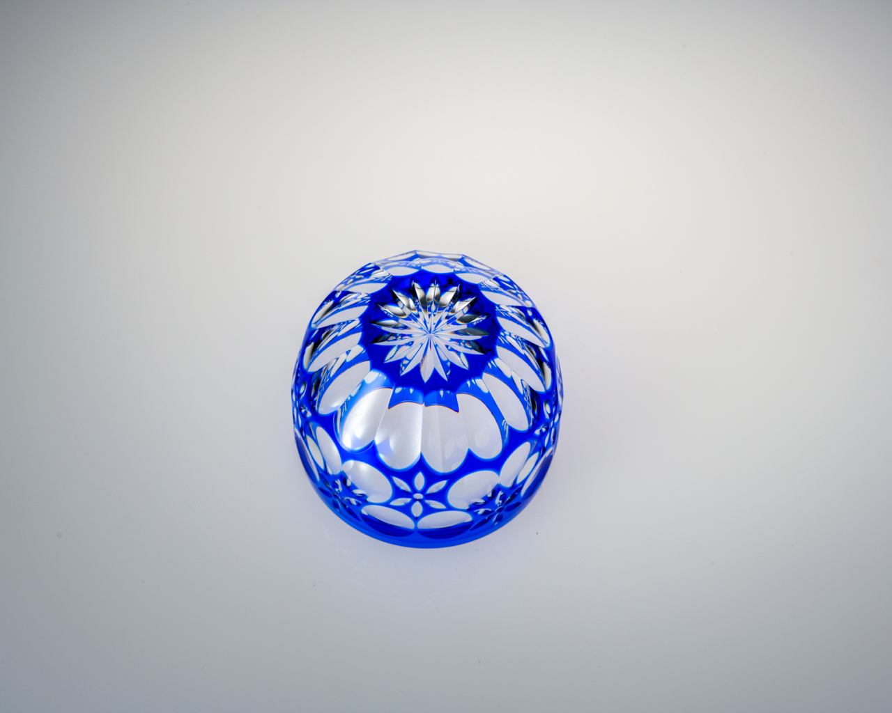 猪口 万華鏡 瑠璃 | 江戸切子 大場硝子加工所